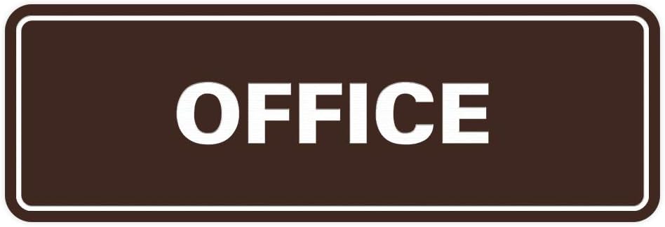 Signs ByLITA Standard Office Sign - Professional Business Signage - Easy to Install (Dark Brown) - Small 1 Pack