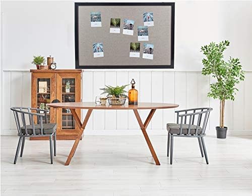 Gideal Bulletin Board 36 x 48 Inch, 100% Wood Framed Canvas Cork Board with Grey Fabric, Wall Mounted Notice Board for Home Office School, 2 Pack