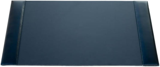 Dacasso Bonded Pad with Side Rails Luxury Leather Desk Blotter for Writing, 30 x 18, Black
