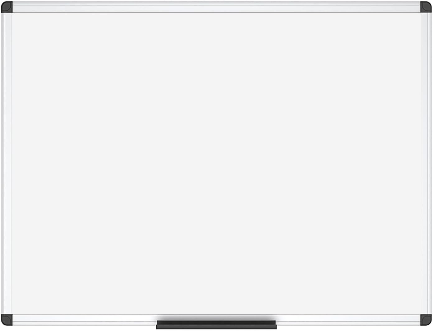 VIZ-PRO Magnetic Dry Erase Board, 24 X 18 Inches, Silver Aluminium Frame