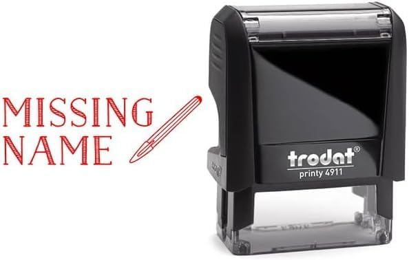 Custom Self-Inking Teacher Stamps - 49 Designs | Fun Phrases | Grading Made Easy | Classroom, Book, Library & More Stamps (Missing Name, Xtra Large)