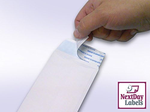 NextDay Labels #7 Coin Envelopes - 25-Pack White Peel & Seal Money Envelopes for Cash, Coins, Jewelry, or Small Parts - Durable White Paper Cash for Home, Office, or Business Use - Made in USA