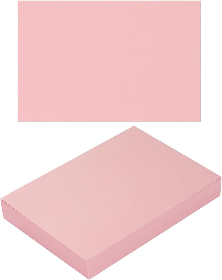 50 Sheets Blank Cardstock Paper 250 GSM Thick Heavy Cards Stock for DIY Art Projects, Card Making, Postcards, Greeting Cards, Birthday Party, Wedding Invitation (Pink, 5x7 inches)