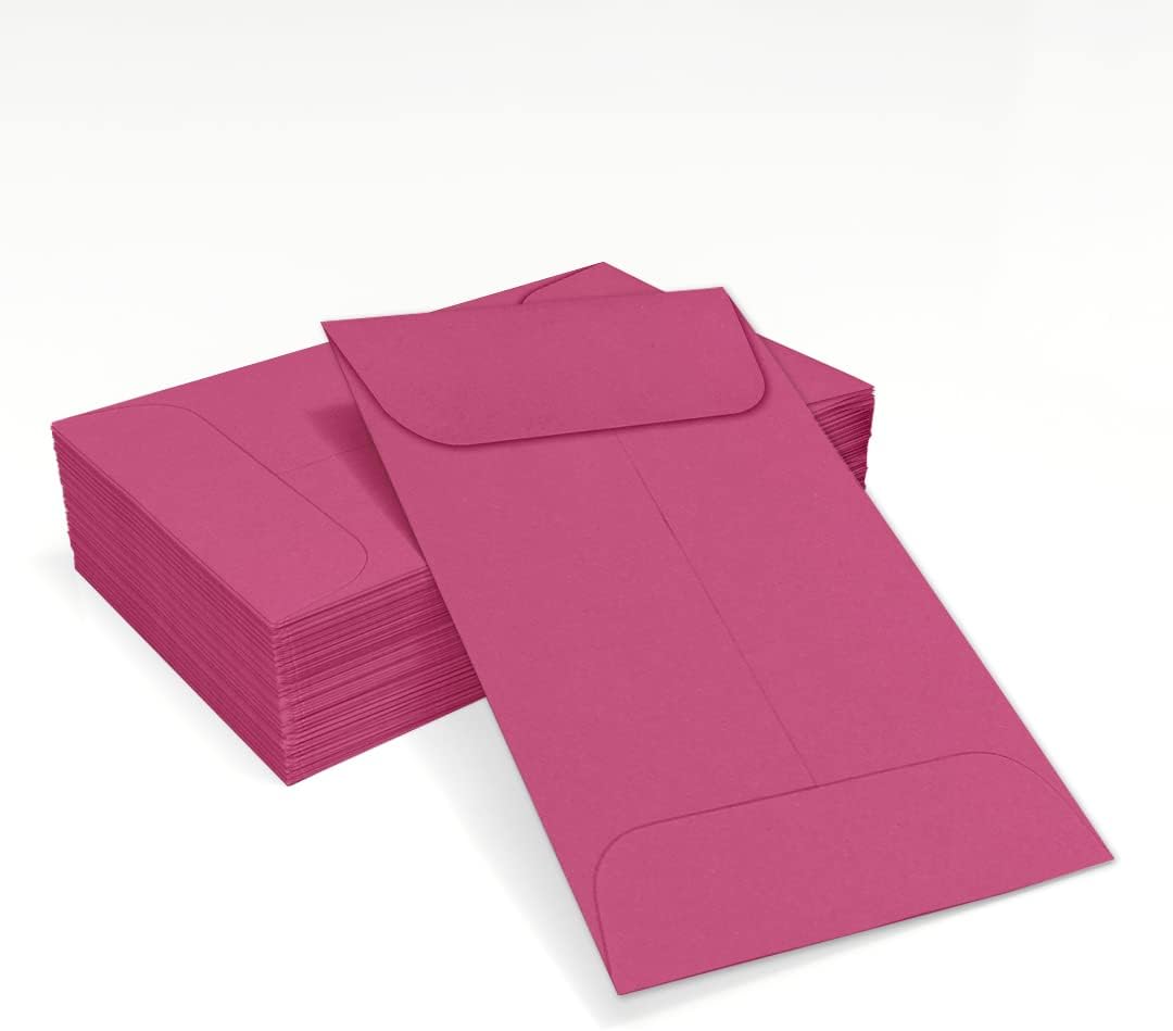LUXPaper #1 Coin Envelopes | 2 1/4" x 3 1/2" | Magenta Pink | 80lb. Text | 500 Qty