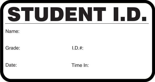 Standard Visitors Badges in Books, Student-ID Sign-in Books with Security Badges, 500/Book (Black)