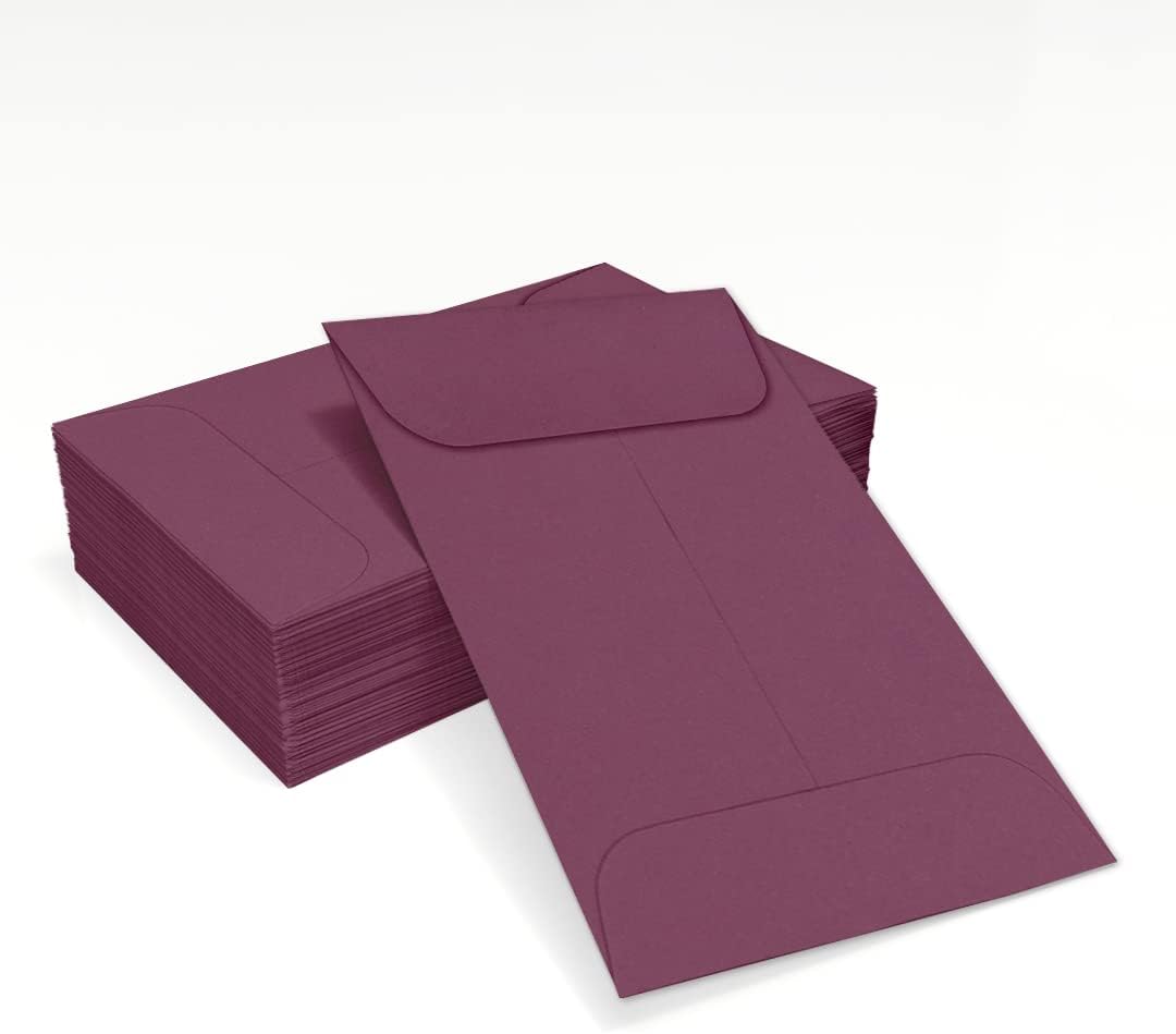 LUXPaper #1 Coin Envelopes | 2 1/4" x 3 1/2" | Vintage Plum | 80lb. Text | 500 Qty
