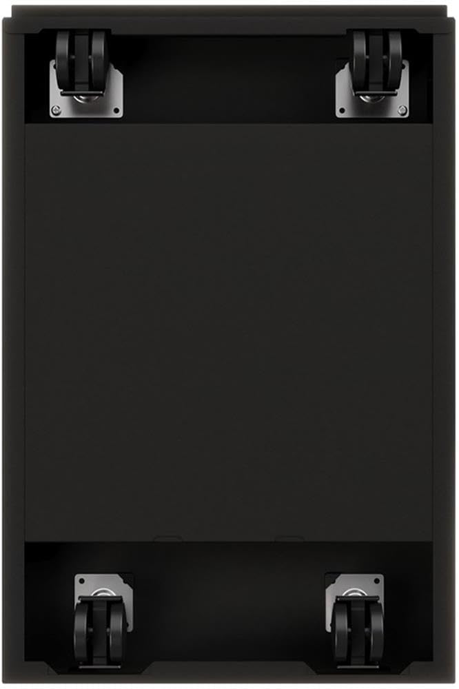 BOWERY HILL 20" 3-Drawer Modern Metal Mobile Pedestal File Cabinet in Black