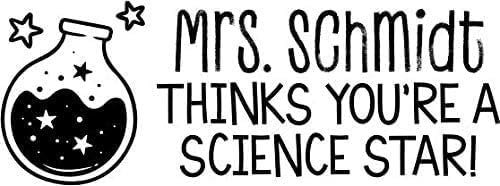 Custom Self-Inking Stamps | 49 Designs | Fun Phrases | Grading Made Easy | Classroom & Library Book Stamps (Science Star, Xtra Large)sexOut etcse