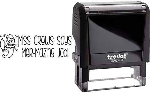 Mer-Mazing 49 Self-Inking Stamps | Fun Phrases | Classroom, Library & Book Stamps (Large)