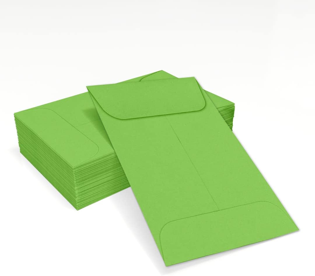 LUXPaper #1 Coin Envelopes | 2 1/4" x 3 1/2" | Limelight Green | 80lb. Text | 250 Qty