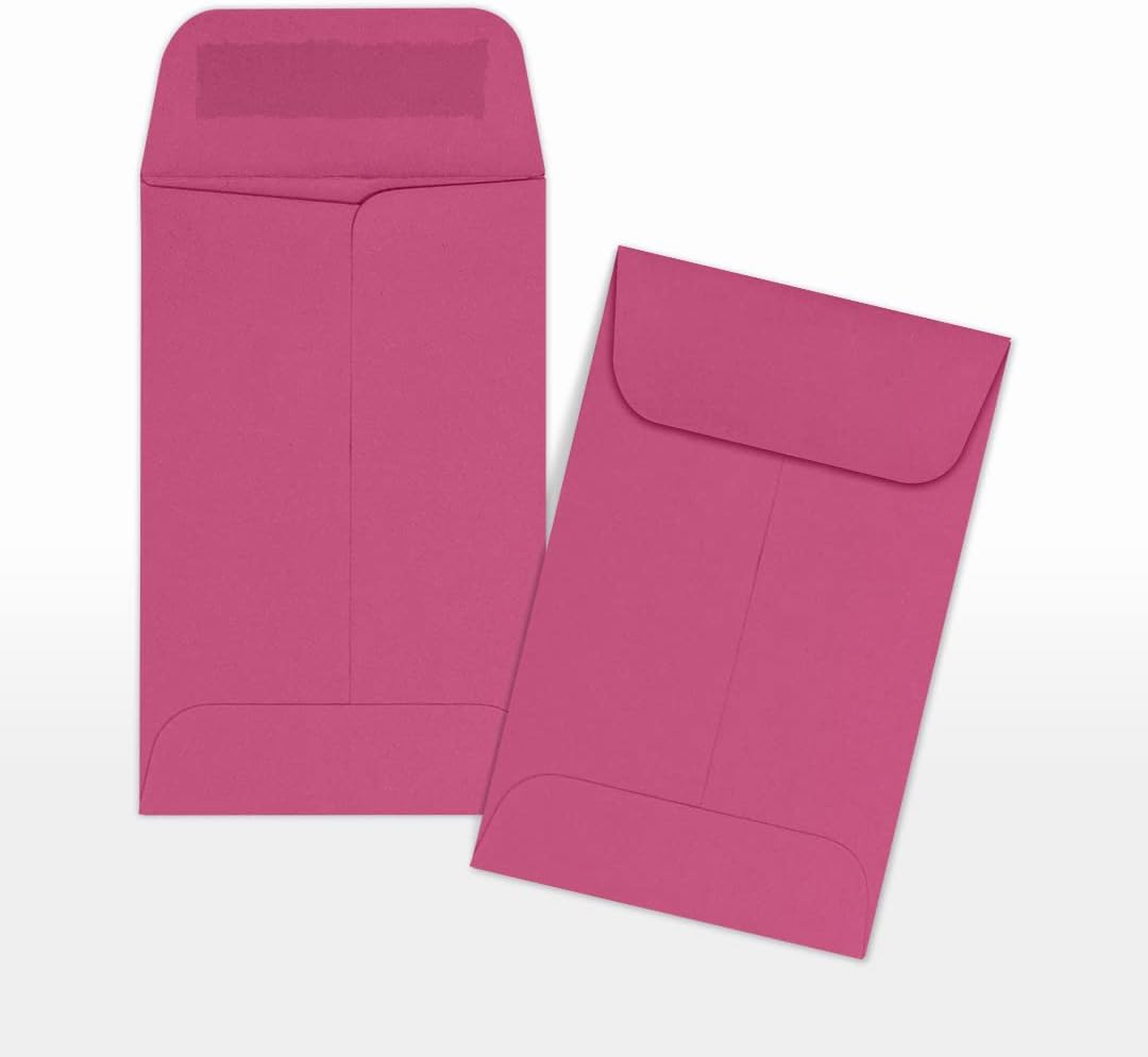 LUXPaper #1 Coin Envelopes | 2 1/4" x 3 1/2" | Magenta Pink | 80lb. Text | 250 Qty