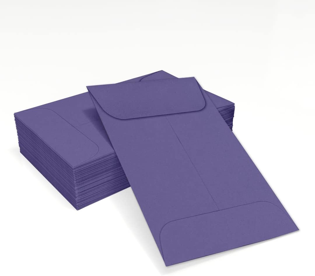 LUXPaper #1 Coin Envelopes | 2 1/4" x 3 1/2" | Wisteria Purple | 80lb. Text | 50 Qty