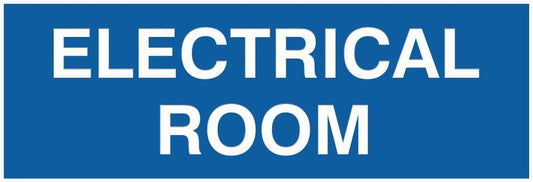 All Quality Basic Electrical Room Door/Wall Sign | Durable Construction | Building Safety - Blue - Large (1 Pack)