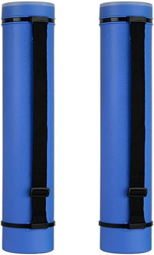 Poster Tube with Strap,2Pack Expandable Poster Storage Tubes Expand from 24.5" to 40" ,Waterproof Telescoping Blueprint Art Document Transport Carrying Tube