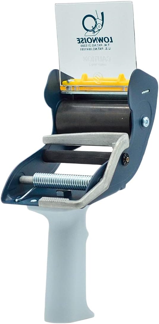 WOD SNC-389 3" Mousetrap Low Noise Carton Sealing Packaging Tape Silent Gun Dispenser with Safety Blade Cover - Ideal for Noise Sensitive Environments: Fits Up to 3 in. Wide (Holds 3 in. Core)