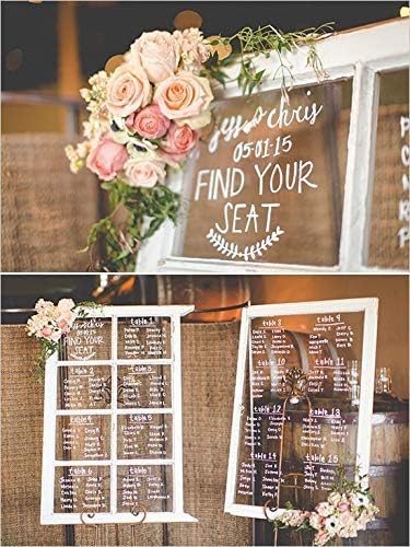 Glass Pen Window Marker: Liquid Chalk Pens for Glass, Whiteboard Markers with Washable Paint - Graduation, Car Windows, Mirror, Storefront, Wedding, Party & Holiday (5 Pens - Black & White - Fine Tip)