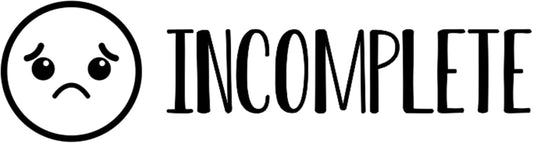 Custom Self-Inking Teacher Stamps | 49 Designs | Fun Teacher Phrases | Grading Made Easy | Classroom, Teacher and Library Book Stamps (Incomplete, Xtra Wide)