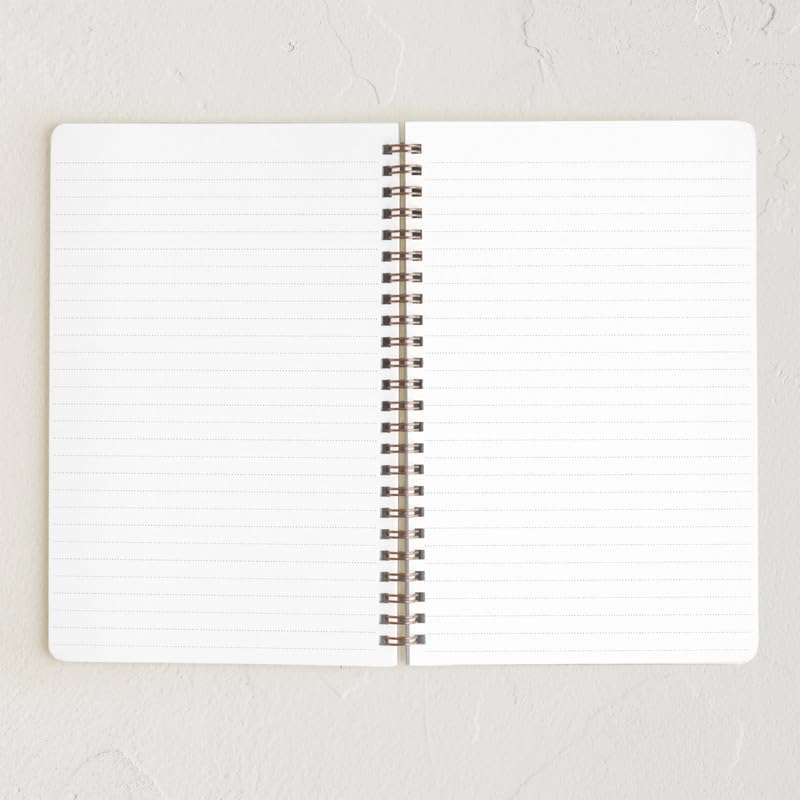 Minted Nostalgic Notebook, Writing Journal for Notes, Journaling & Planning, Durable Acrylic Free Cover, Vintage Floral Unique Design, Spiral Bound Journal Notebook with 80 Lined Pages, 5.5" x 8.5"