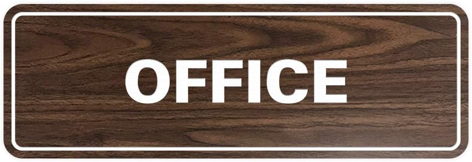 Signs ByLITA Standard Office Sign - Professional Business Signage - Easy to Install (Walnut) - Small 1 Pack