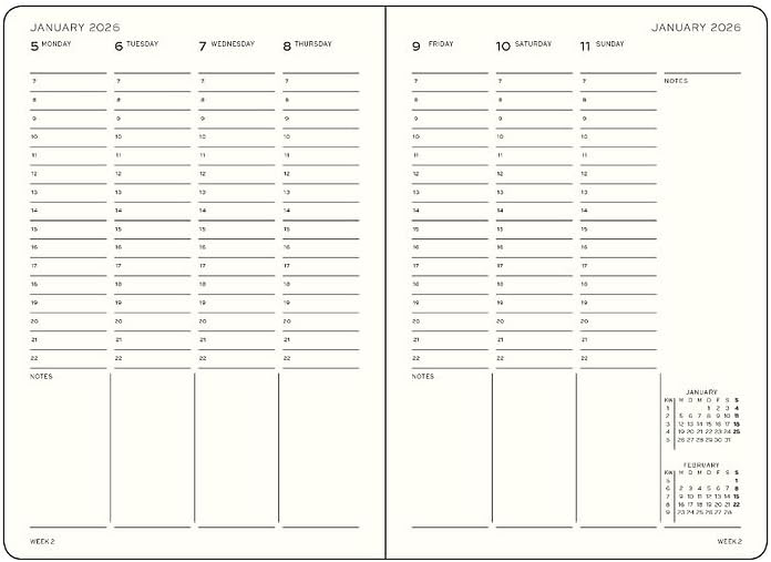 LEUCHTTURM1917 - Academic Week Planner Hardcover Medium (A5), 18-month, Jul. 2025 - Dec. 2026, English, Forest Green