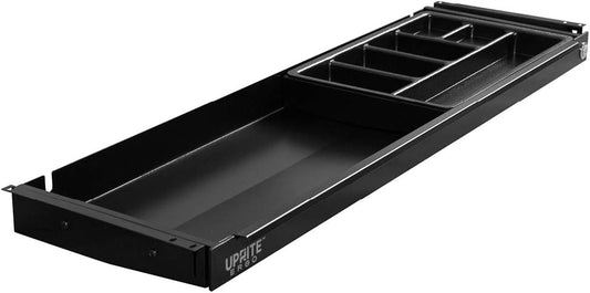 Perfect Posture Under Desk Storage Drawer with Lock — Slim Pen & Pencil Drawer for Regular & Sit-Stand Standing Desks, Black (33” x 9.5”)