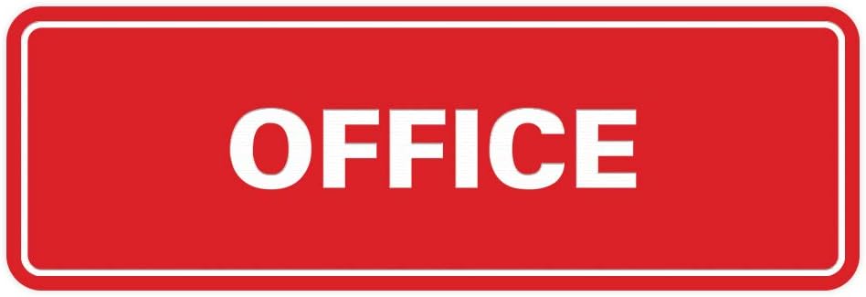 Signs ByLITA Standard Office Sign - Professional Business Signage - Easy to Install (Red) - Small 1 Pack