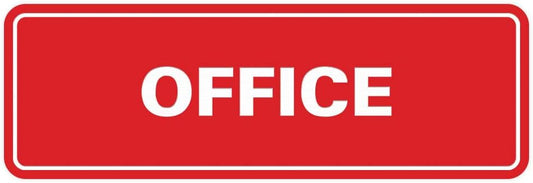 Signs ByLITA Standard Office Sign - Professional Business Signage - Easy to Install (Red) - Medium 1 Pack