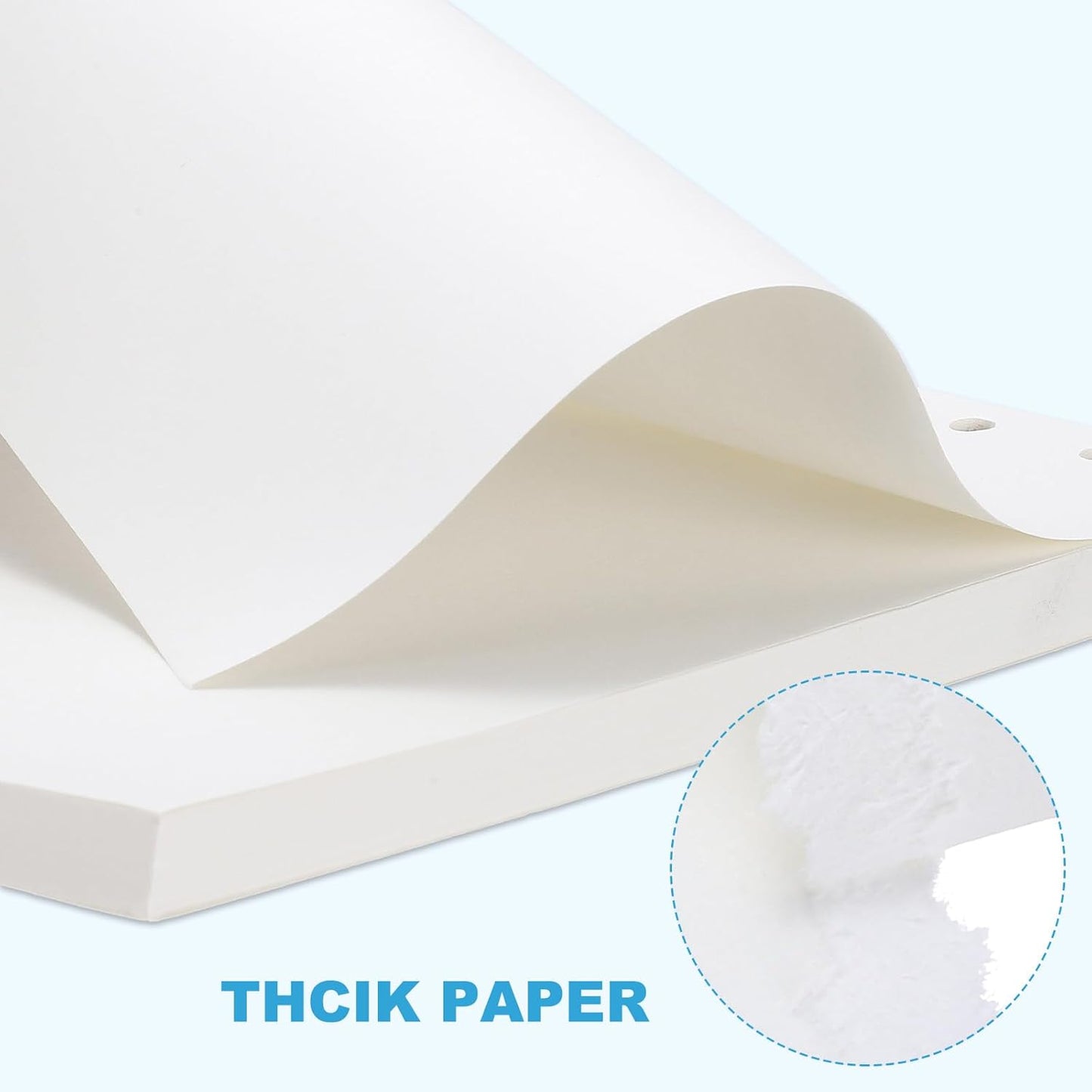 PATIKIL B5 Blank Refill Paper, Loose Leaf Paper 9 Hole Planner Refills for 9 Ring Refillable Binder Notebook Paper Filler Planner Inserts Office Diary Journals, 80 Sheets/160 Pages, White