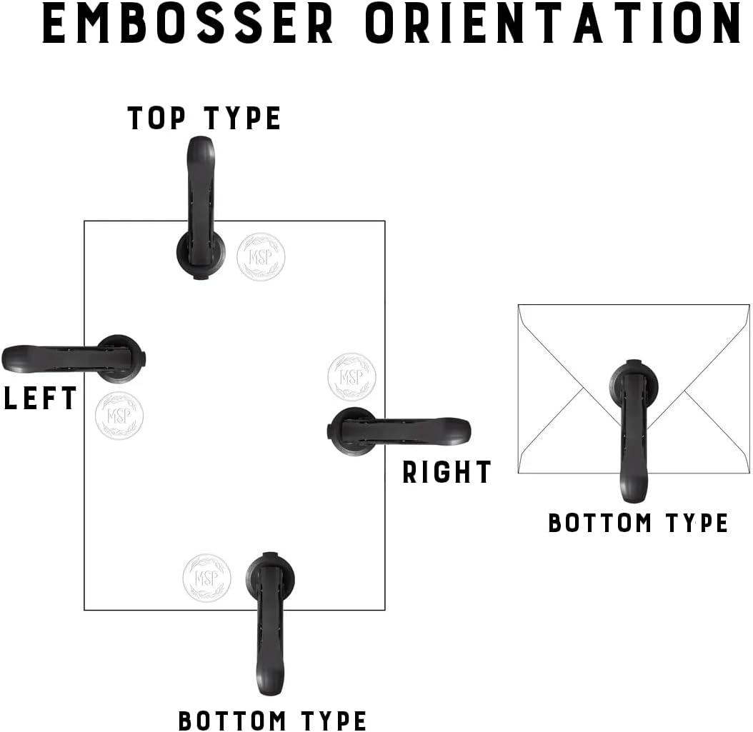 STAMTECH Custom Logo Embosser Stamp - Heavy Steel Embosser Stamp Design Your Own Logo or Emblem Perfect for Weddings Libraries Book Embosser