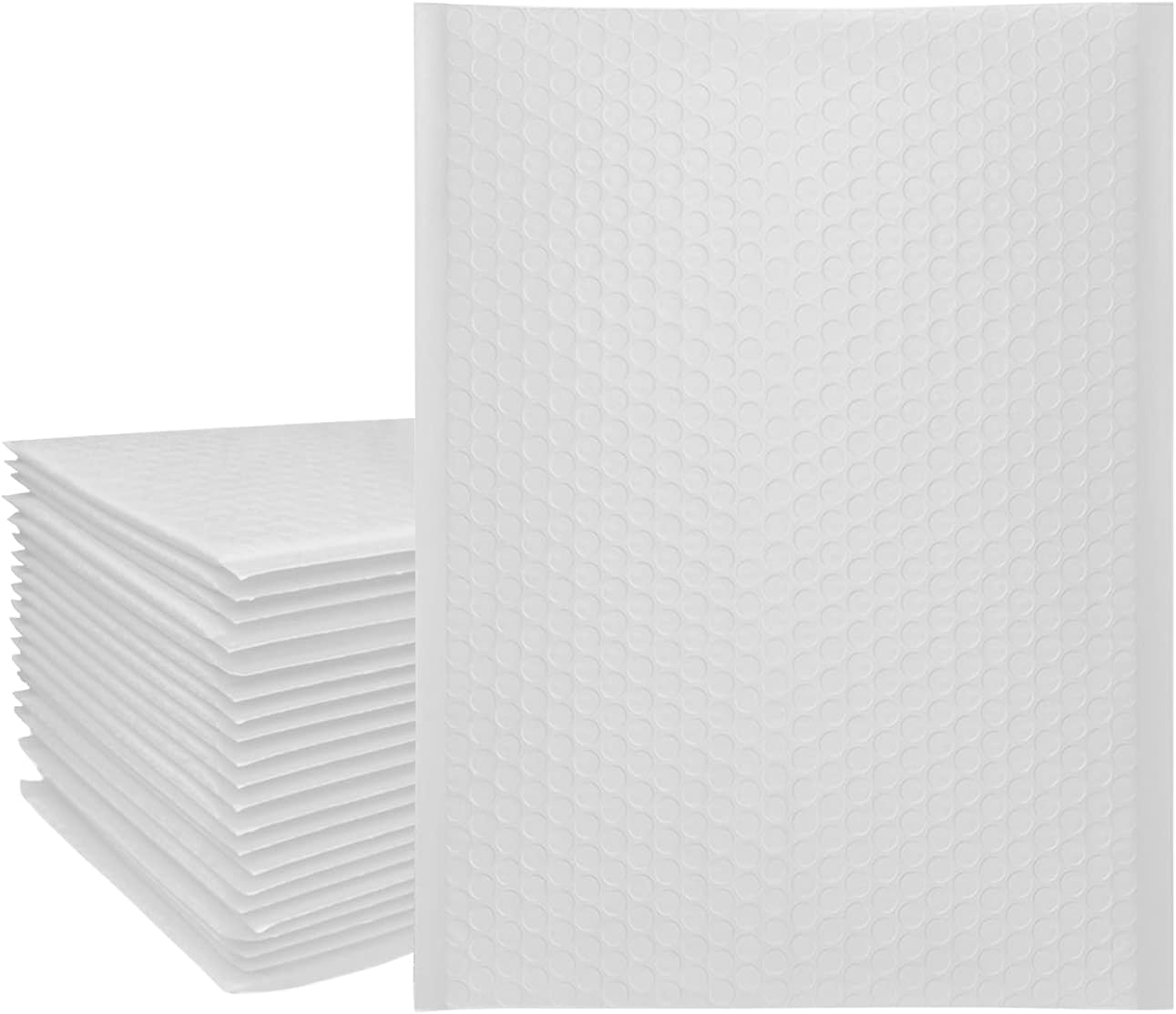 Immuson White 9.5 x 13.5 Inches Poly Bubble Mailers, Padded Shipping Envelopes, Self-Seal Shipping Bags, Packaging Bags, Bubble Envelopes Pack of 25