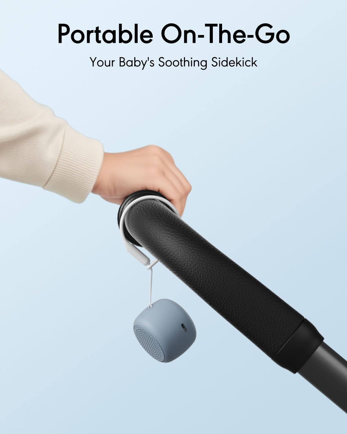 Sound Machine Flowtune White Noise Machine for Baby Adults, Mini Portable Sound Machine for Travel, 6H Timer, 18 Soothing Sleep Sounds Gift (Misty Blue)