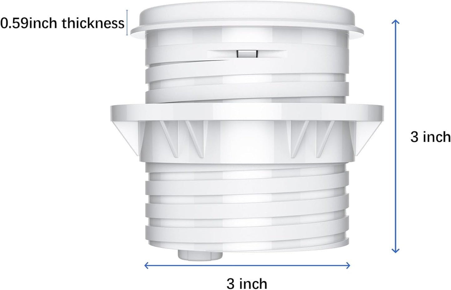 Recessed Power Grommet 3-inch Hole, 15W Wireless Charger, 20W USB C Fast Charging Station,2 AC Plug, Flush Mount Countertop Outlet, Workspace Essential Desk Hole Cover for Cables White