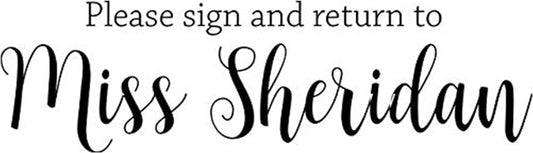 Custom Self-Inking Stamps | 49 Fun Phrases | Grading Made Easy | Classroom, Library Book Stamps (Please Sign and Return Script, Large)