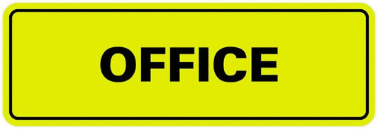 Signs ByLITA Standard Office Sign - Professional Business Signage - Easy to Install (Yellow/Black) - Medium 1 Pack