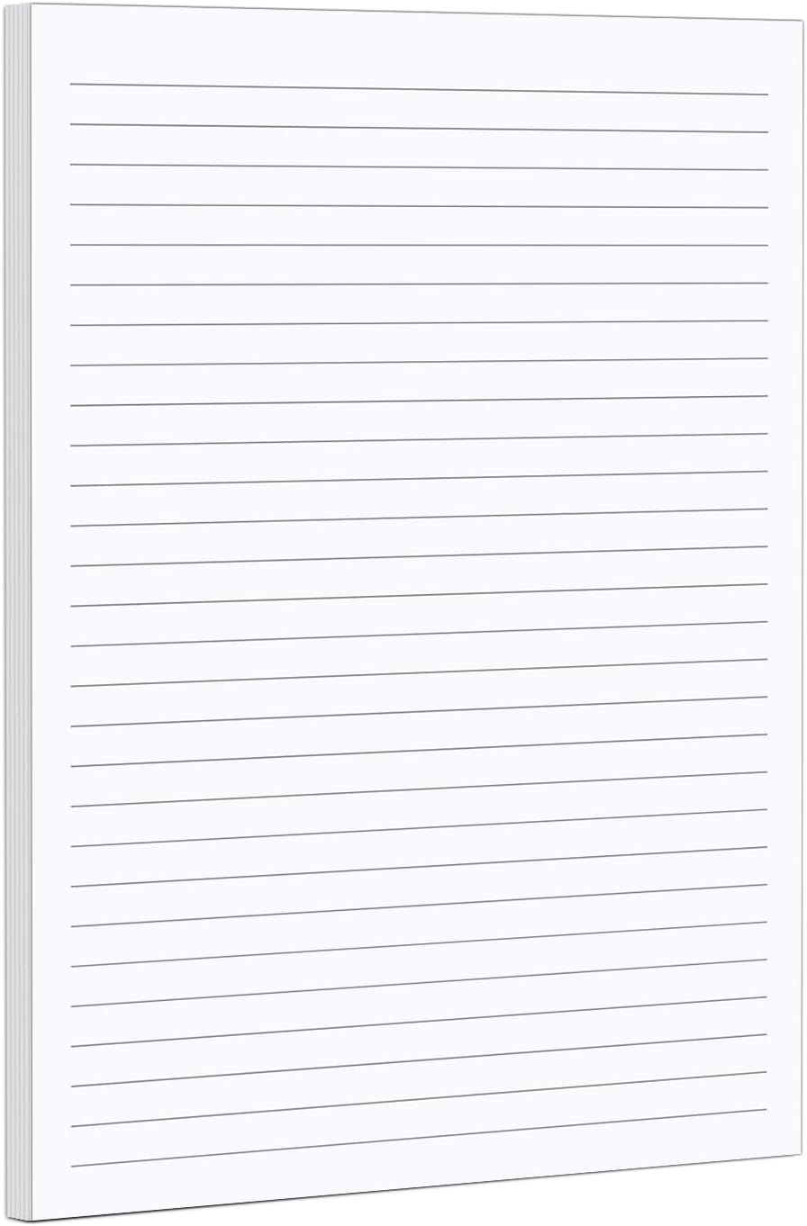 321Done Ruled Notepad - 50 Sheets (5.5" x 8.5") - Luxury Planning Note Pad with Lines - Thick Premium Paper - Made in USA - Plain White