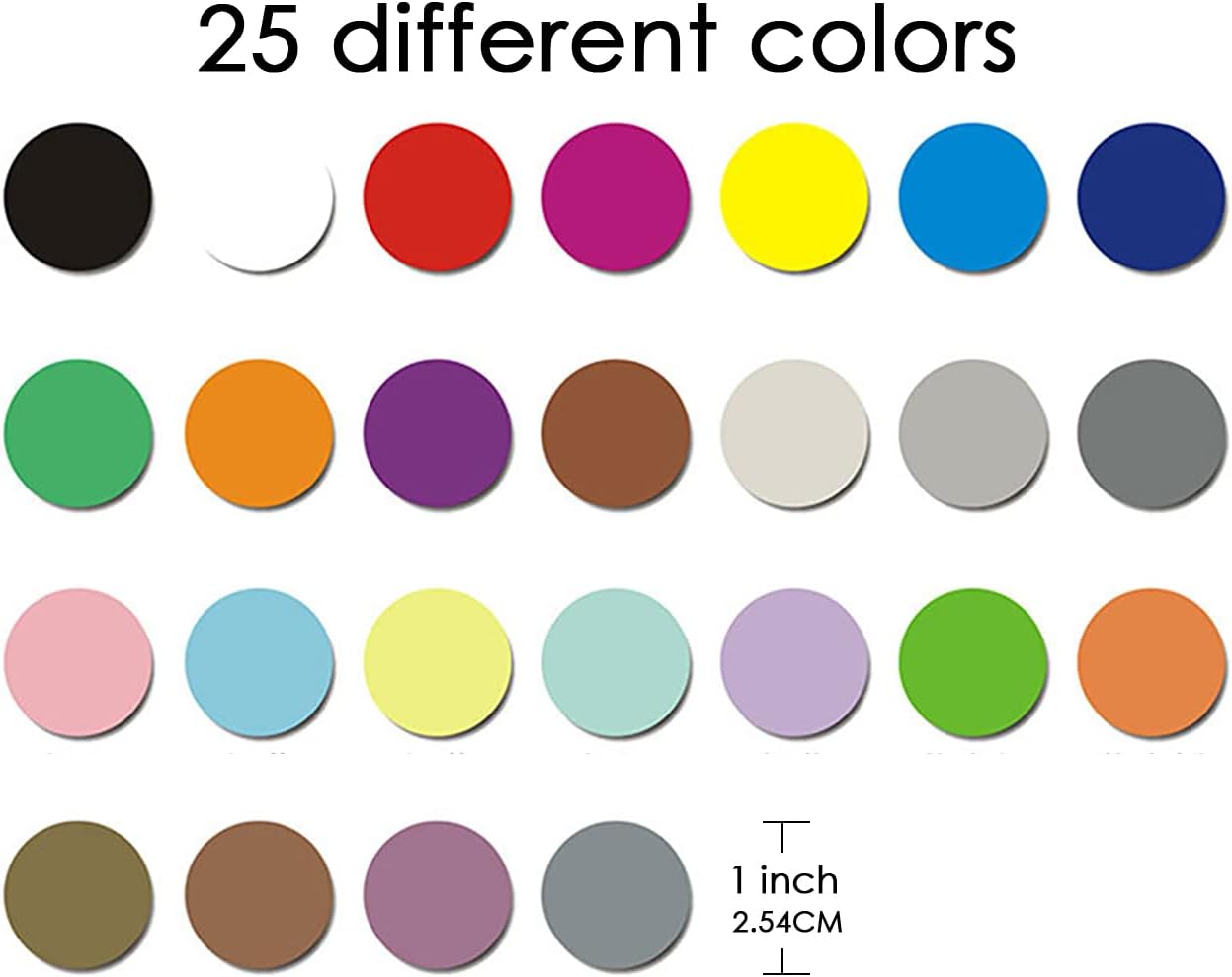 Color Book Spine Labels | 1000pcs for Classroom Library Organization | Rainbow Book Spine Stickers 25 Assorted Colors,1"