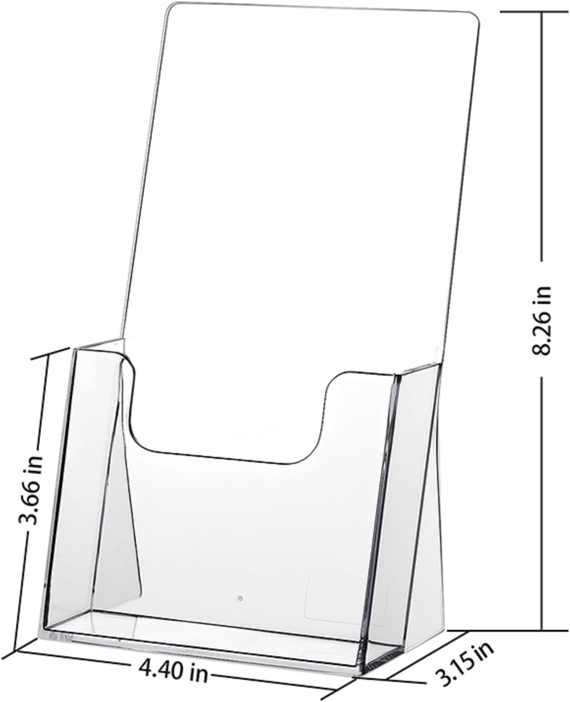 zavekia Acrylic Brochure Holder,2 packs Thicker Countertop Literature Holder Plastic Flyer Display Stand for Magazine (2 packs)