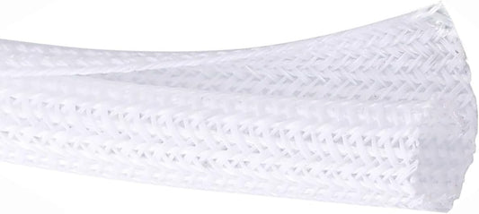 1/4" x50ft Split Sleeve Cable Organizer - Wire Protector Sleeving for Desk, PC, TV, Home Office | Cord Management Cover, Easy Install, White