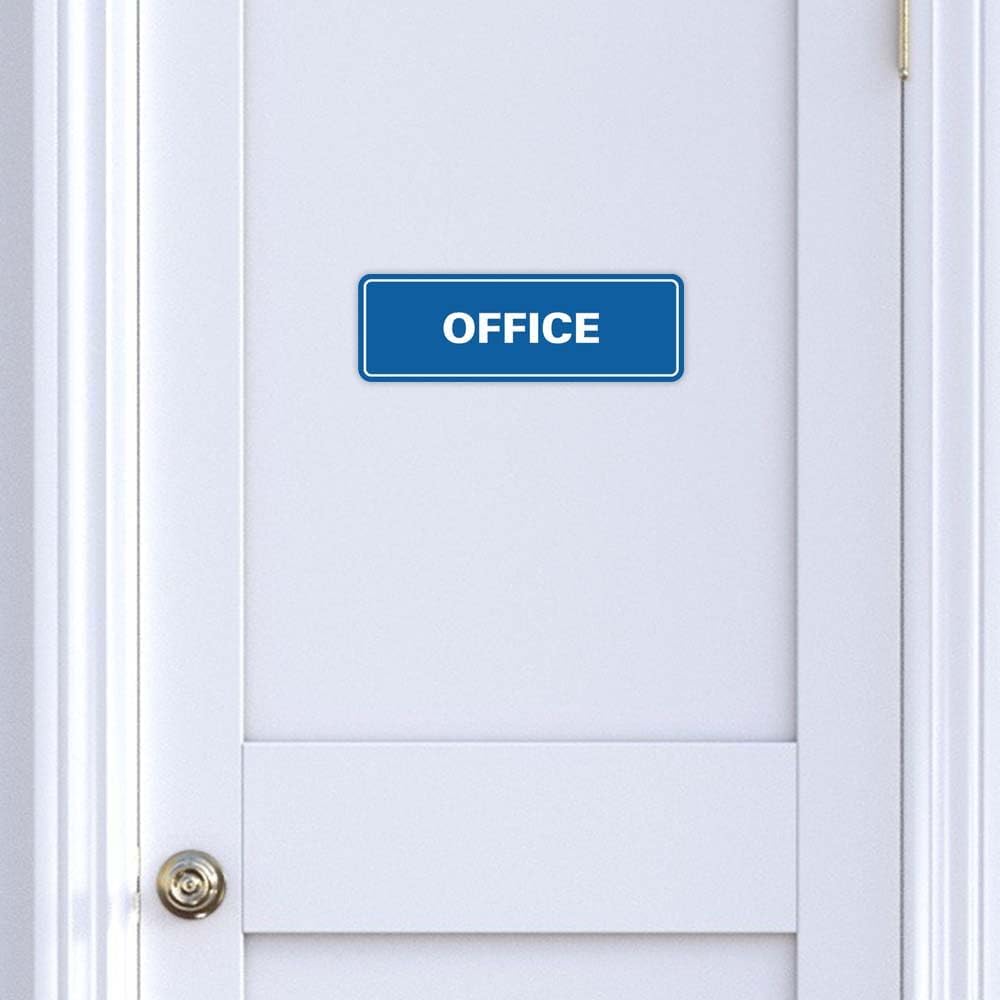 Signs ByLITA Standard Office Sign - Professional Business Signage - Easy to Install (White) - Small 1 Pack