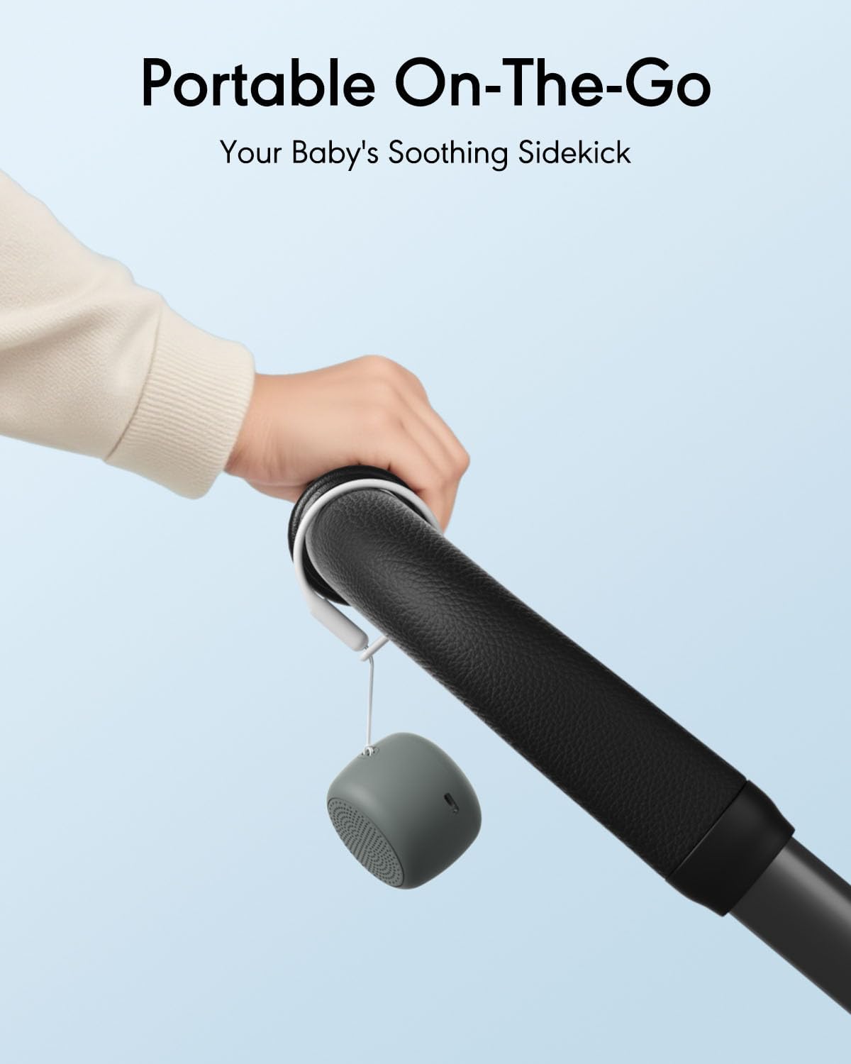 Sound Machine Flowtune White Noise Machine for Baby Adults, Mini Portable Sound Machine for Travel, 6H Timer, 18 Soothing Sleep Sounds Gift (Slate)