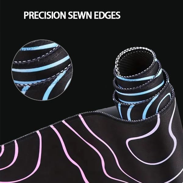 Large Mouse Pad for Desk - Gaming Mouse Pad with Non-Slip Base Stitched Edges, Desk Mat Desk Pad for Keyboard and Mouse