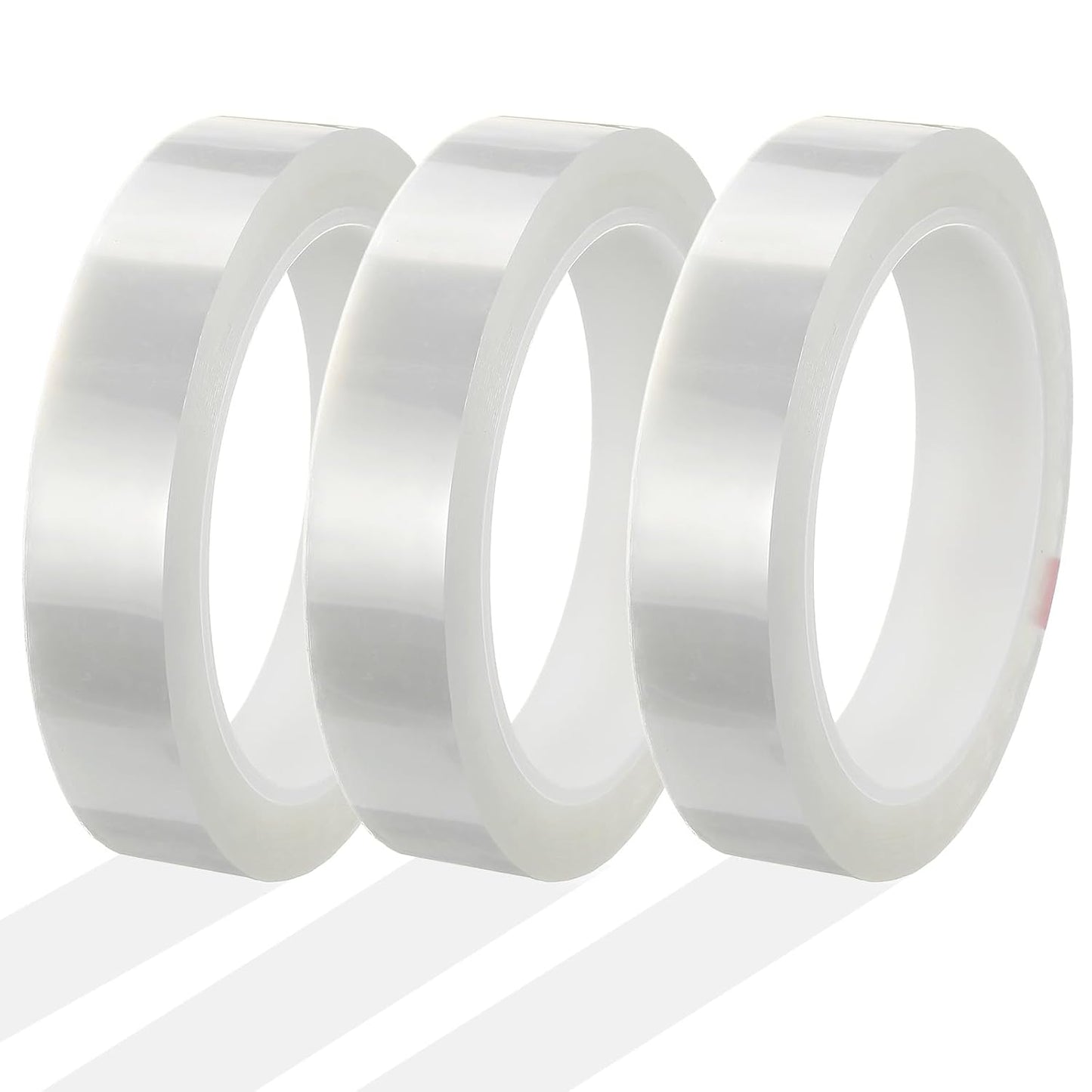 MECCANIXITY Whiteboard Tape 3/4" x 72 Yard Pinstripe Graphic Chart Line Grid Marking Tapes for Classroom Office Dry Erase Board Art, Clear, Pack of 3