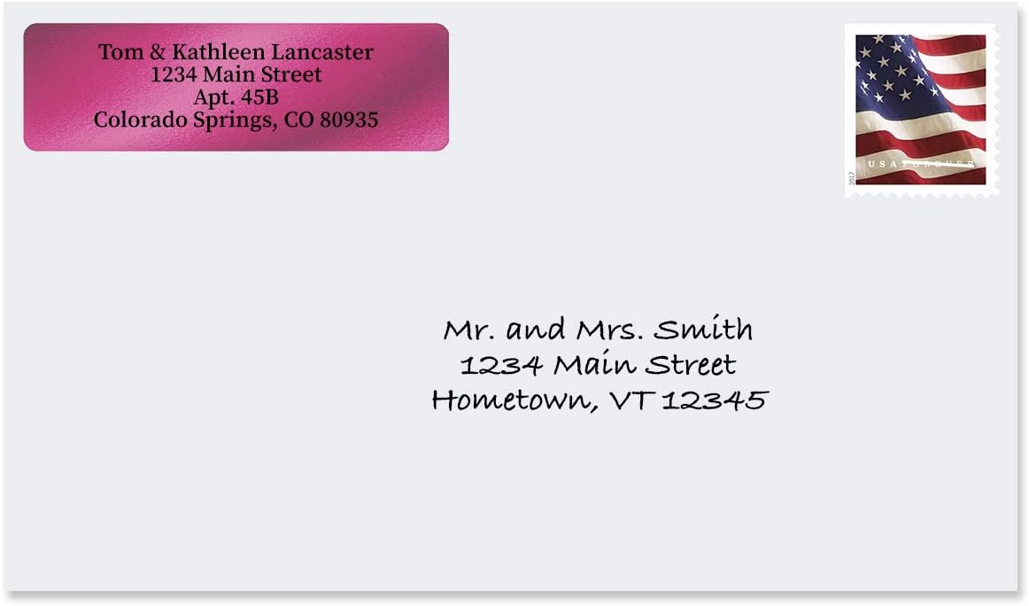 Colorful Images Metallic Rainbow Foil Rolled Return Address Mailing Labels with Dispenser, Customize with Name & Shipping Address, 250 Self Adhesive, Easy Peel Sticker Label Roll, 3/4" x 2 1/2"