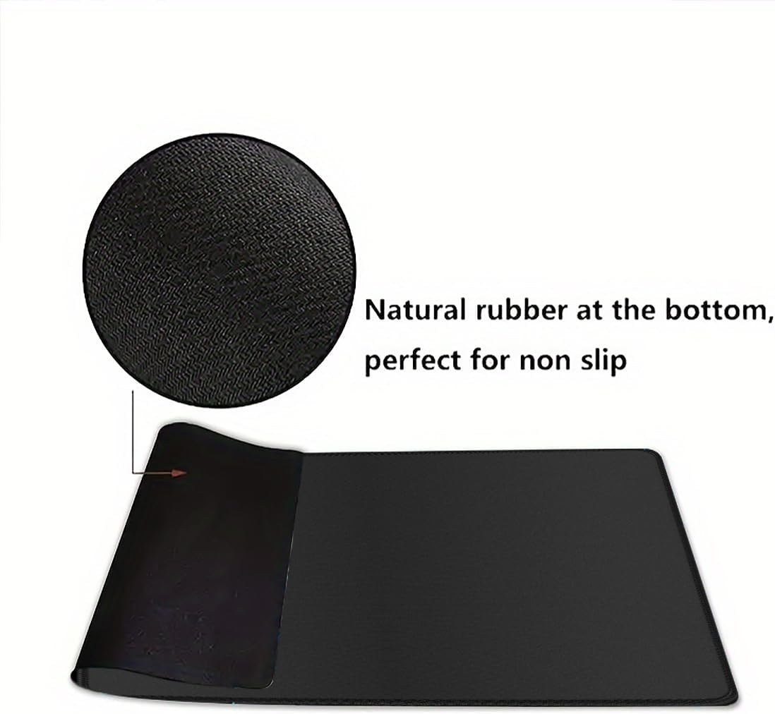 Large Gaming Mouse Pad with Non-Slip Base and Stitched Edges - Desk Mat for Keyboard and Mouse