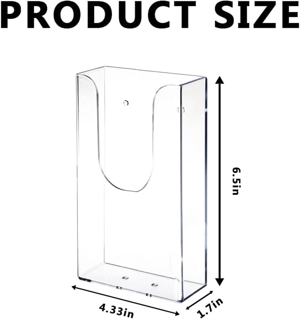 Acrylic Brochure Holders, 4x6 inches Slide-in Interlocking, 6 Pack Wall Mount Pamphlet Holder for Magazine, Pamphlet, Booklets, Menu, Journals
