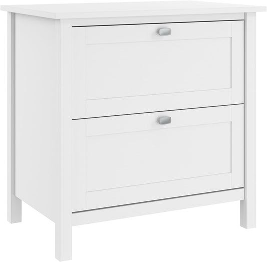 Bush Furniture Broadview 2 Drawer Lateral File Cabinet in Pure White