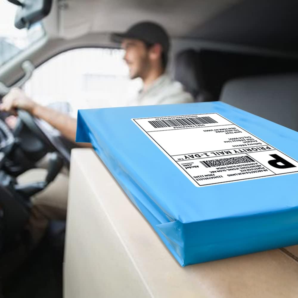 POLYSELLS 400 pcs 19x24 Inches Blue Poly Mailers Shipping Envelopes, Strong Adhesive Sealing, Waterproof, and Tear-resistant Postal Mailing Bags for Clothing, Books, and Accessories