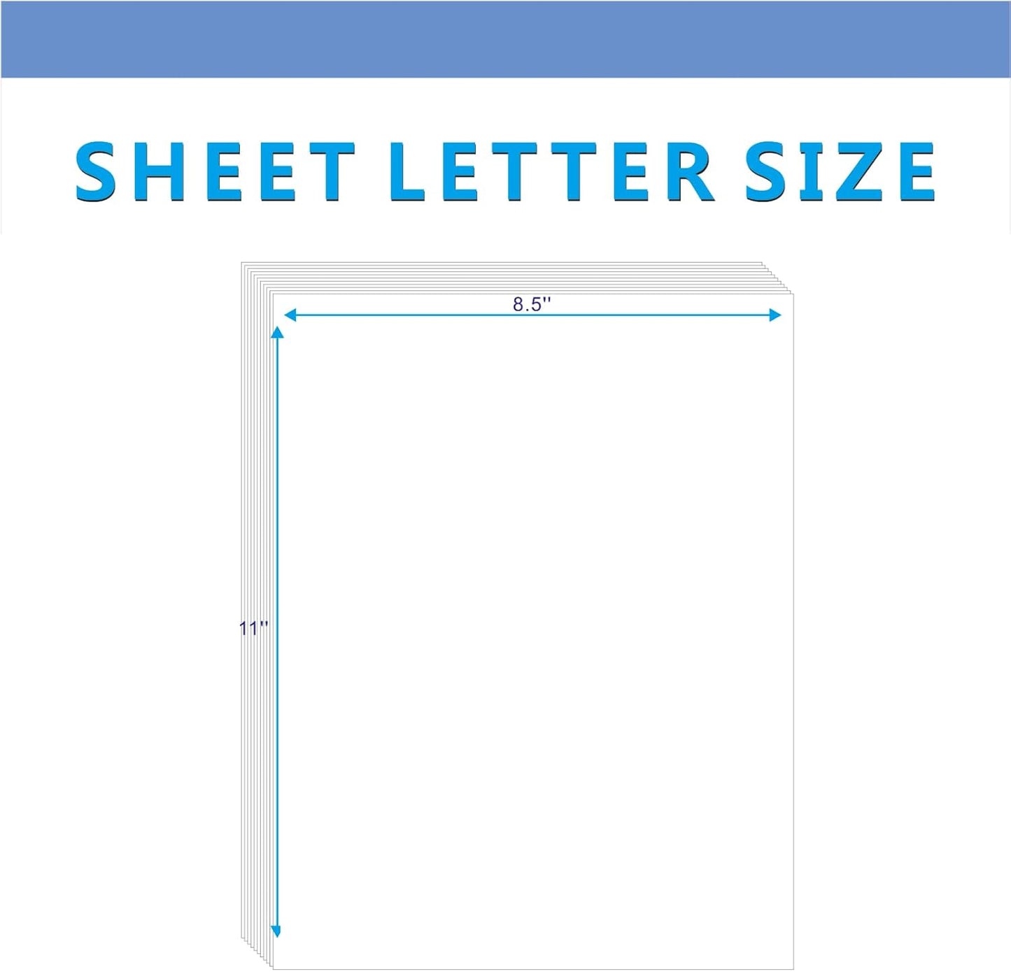 8.5" x 11" Full Sheet Labels, JIQEZNL Premium Label Sticker Paper for Laser & Inkjet Printers - 100 Sheets