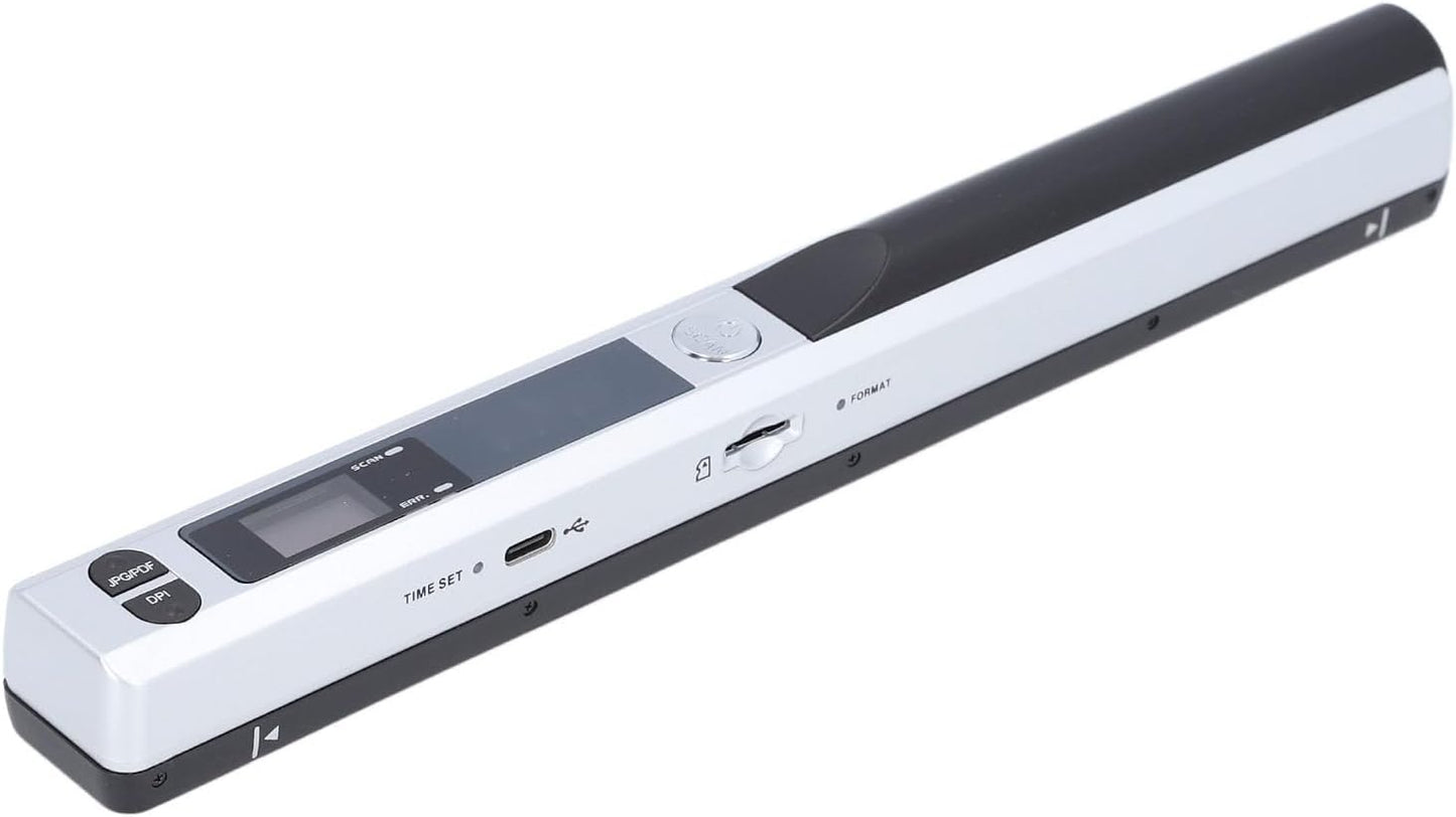 Portable Scanner, Mobile Document Scanner A4 Scanning for Photo (Silver)