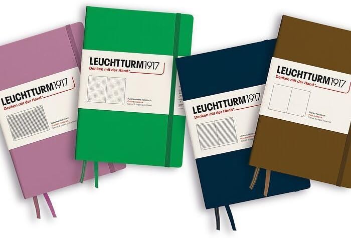 LEUCHTTURM1917 - Notebook Hardcover Medium A5-251 Numbered Pages for Writing and Journaling - Thinking Ahead (Ruled Paper, Spring Leaf)